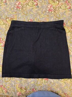 croft & barrow Dark Blue Denim Mini Skort